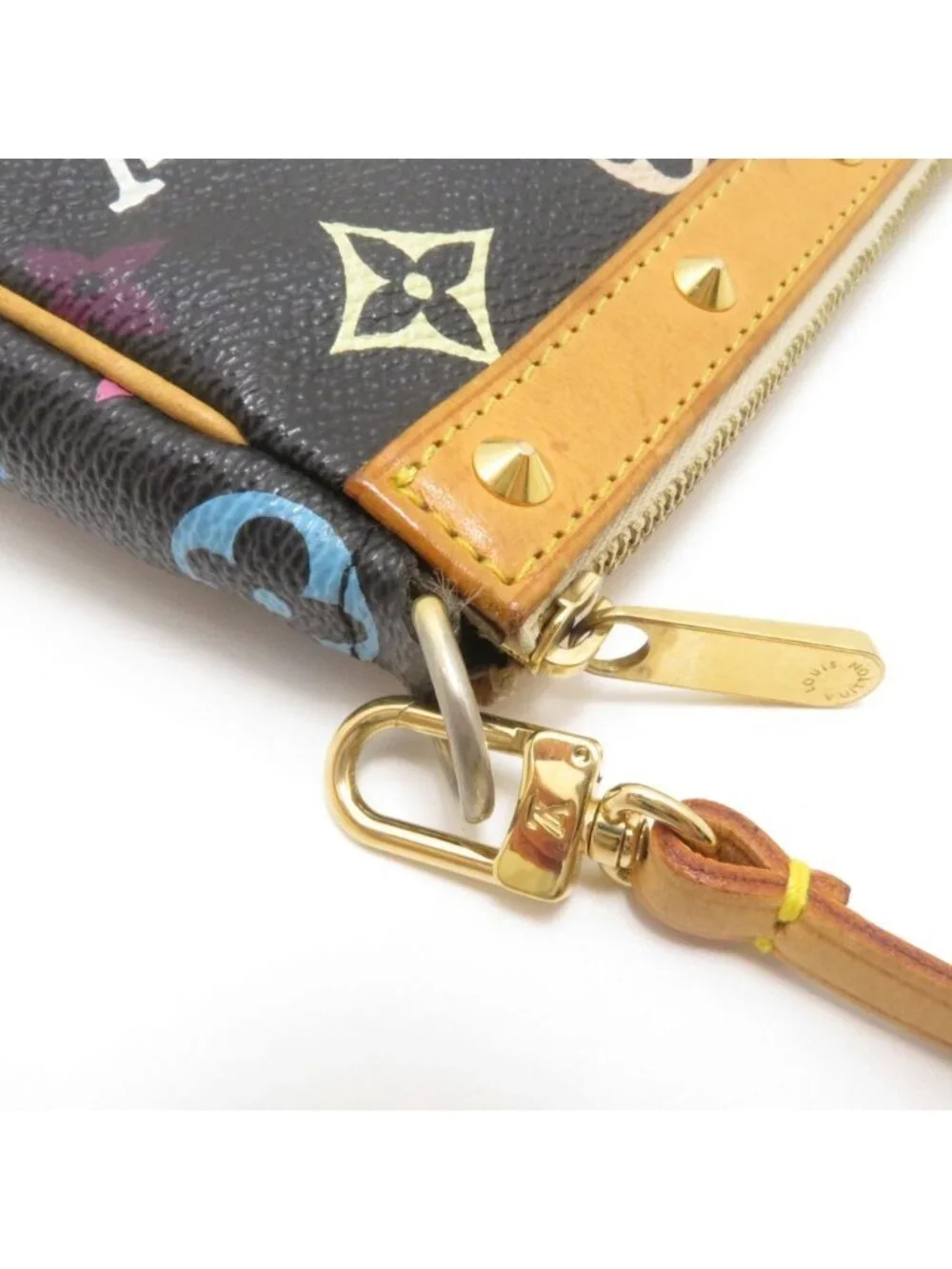 Louis Vuitton Pochette Accessoires Multicolor Noir Handbag Monogram